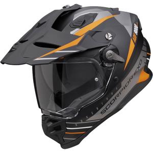 Endurohelm Scorpion ADF-9000 Air Feat mat zwart-zilver-oranje