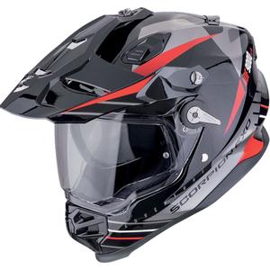Endurohelm Scorpion ADF-9000 Air Feat zwart-zilver-rood