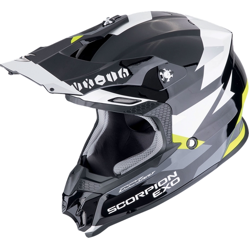 Motorcrosshelm Scorpion VX-16 EVO AIR ROD zwart-fluo geel