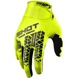 Motocross handschoenen Shot Vision Tech fluo geel