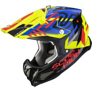 Motorcrosshelm Scorpion VX-22 Air Neox zwart-rood-blauw-fluo geel