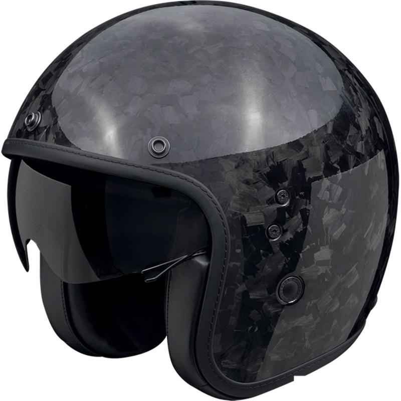Open motorhelm Scorpion Belfast EVO ONYX CARBON SOLID zwart