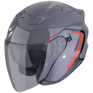 Open motorhelm SCORPION EXO-230 CIT-E grijs-rood