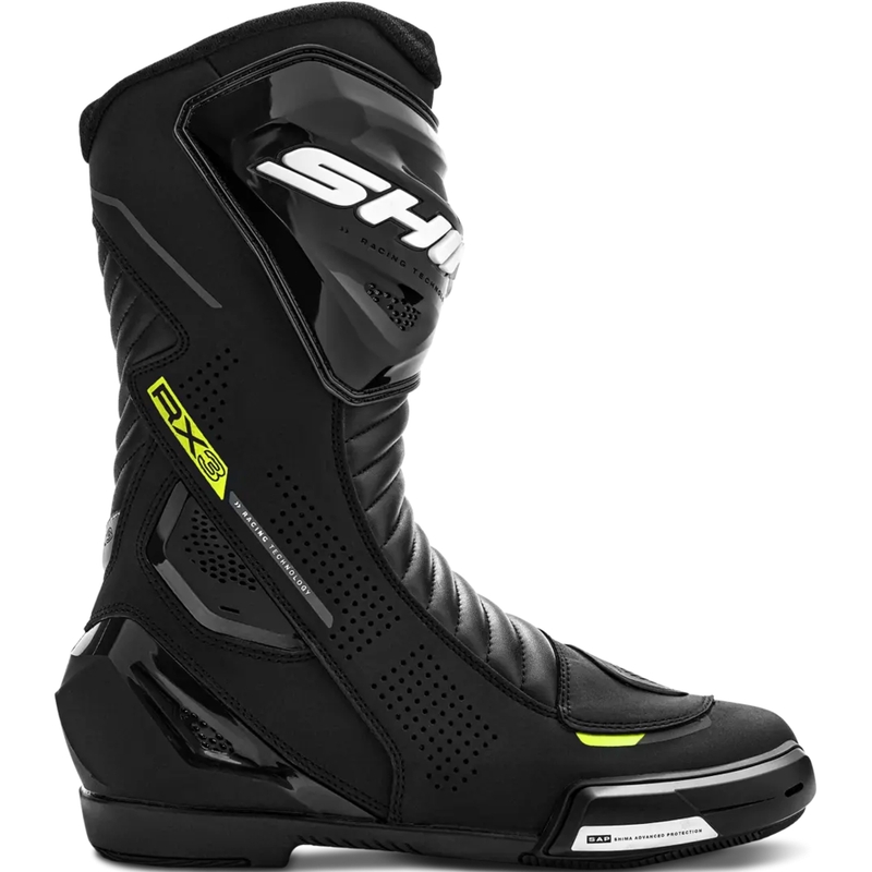 Shima RX-3 motorlaarzen zwart-fluo geel