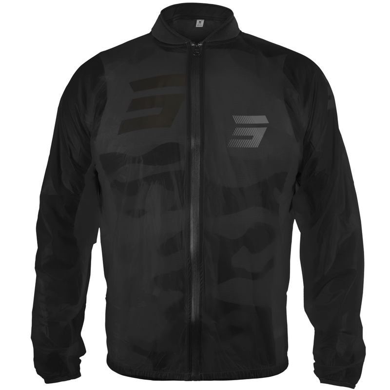 Shot Windbreaker regenjas zwart