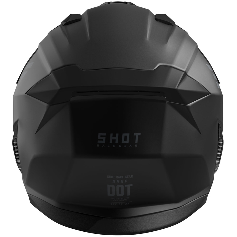 Shot Drop Solid Open Face Motorhelm Mat Zwart