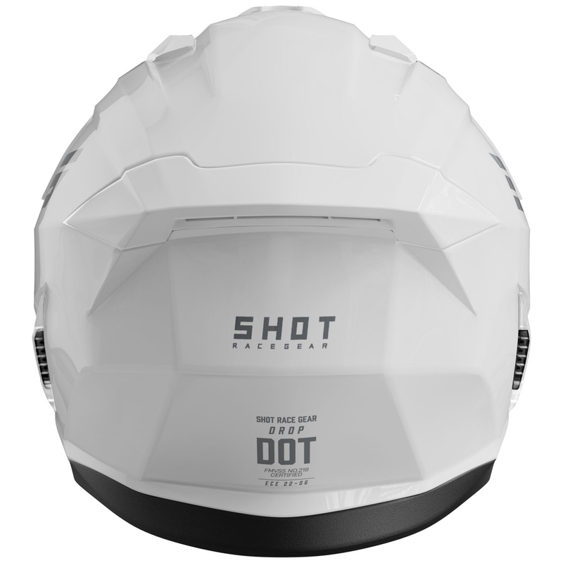 Shot Drop Solid Open Face Motorhelm Glanzend Wit
