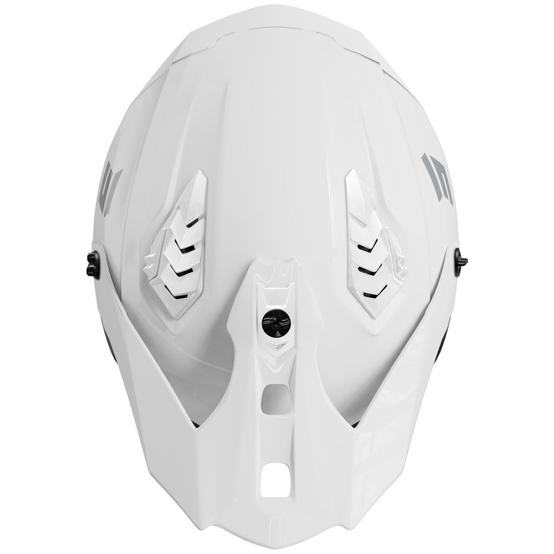 Shot Drop Solid Open Face Motorhelm Glanzend Wit