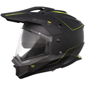 Enduro motorhelm Shot Trek Max Vision Rally mat zwart-fluo geel
