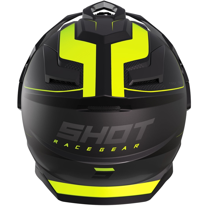 Enduro motorhelm Shot Trek Max Vision Rally mat zwart-fluo geel