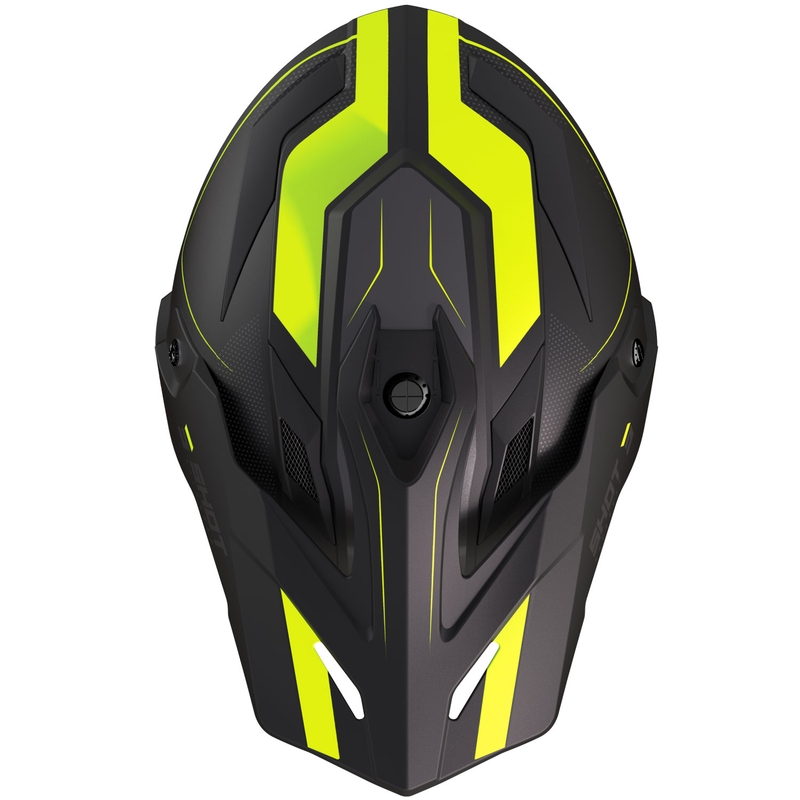Enduro motorhelm Shot Trek Max Vision Rally mat zwart-fluo geel