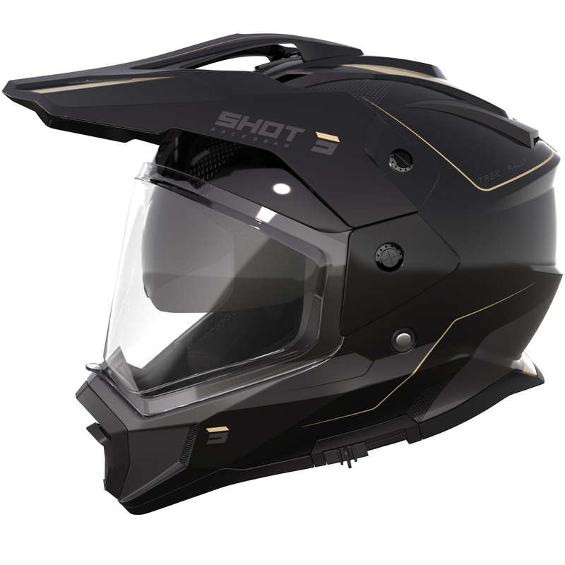 Enduro motorhelm Shot Trek Max Vision Rally glanzend zwart-zand