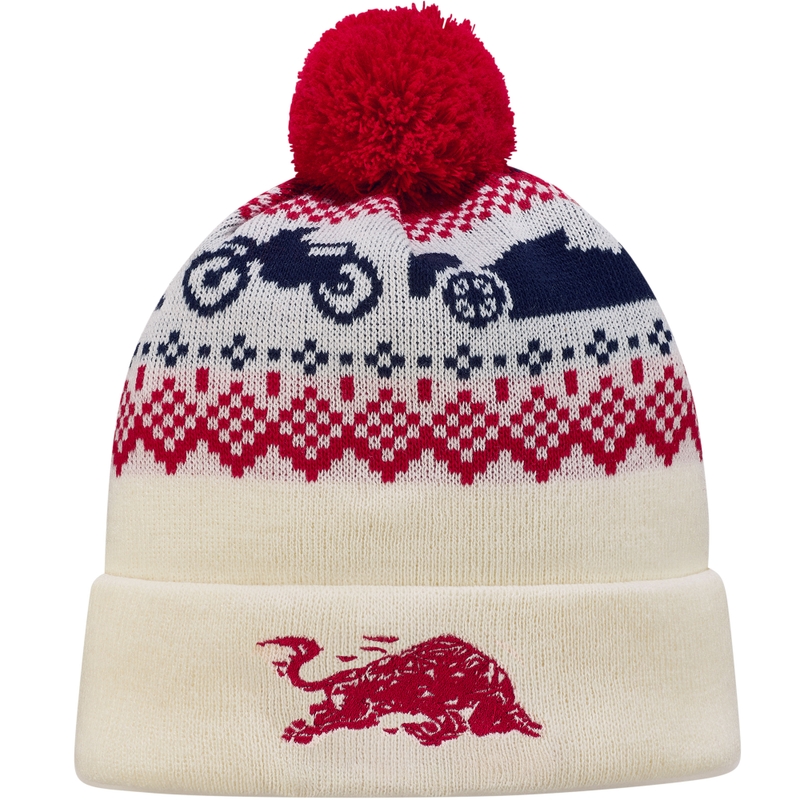 Red Bull XMAS Beanie wit-rood