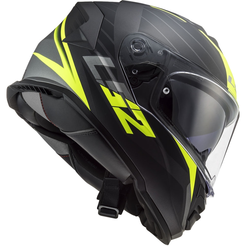 Integraal motorhelm LS2 FF800 Storm II Nerve zwart-fluogeel