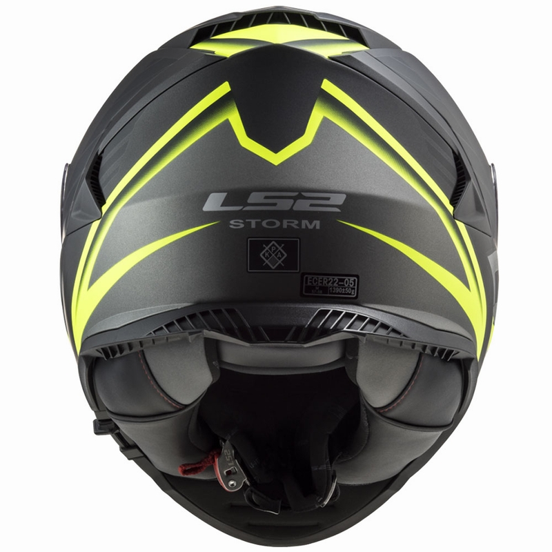 Integraal motorhelm LS2 FF800 Storm II Nerve zwart-fluogeel