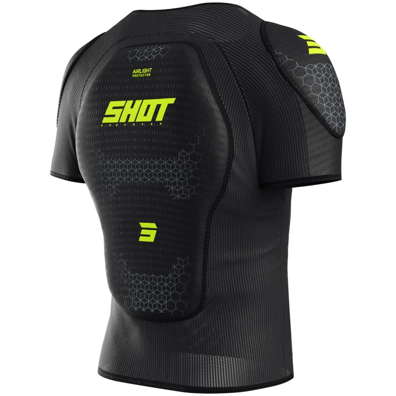 Bodyprotector Shot Airlight T-shirt zwart-fluogeel