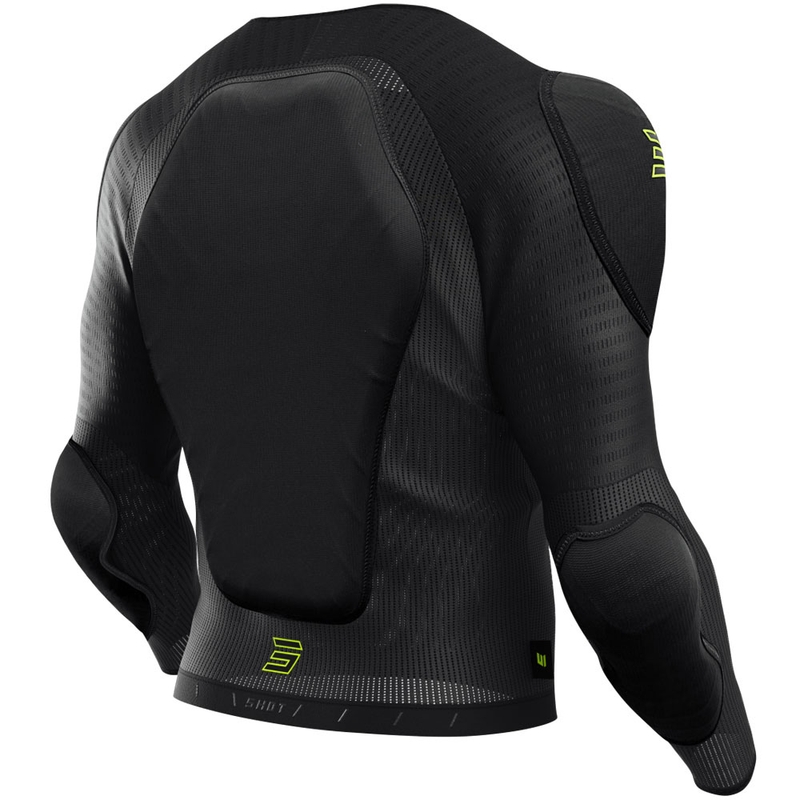 Bodyprotector Shot Vest Prime zwart-fluogeel