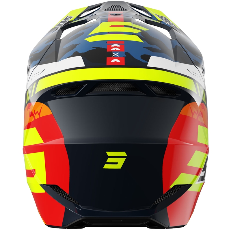 Shot Furious Flash Kids Motocross Helm Glanzend Blauw-Fluo Geel