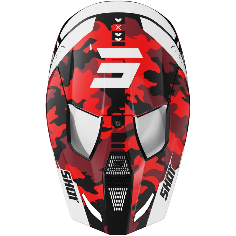 Shot Furious Flash Kids Motocross Helm Glanzend Rood