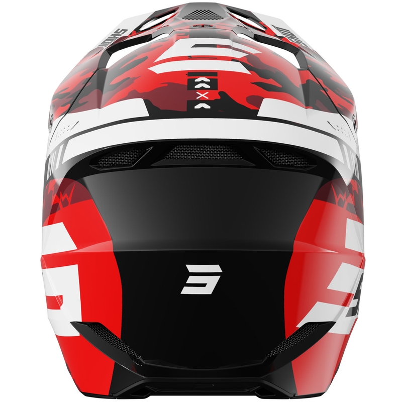Shot Furious Flash Kids Motocross Helm Glanzend Rood