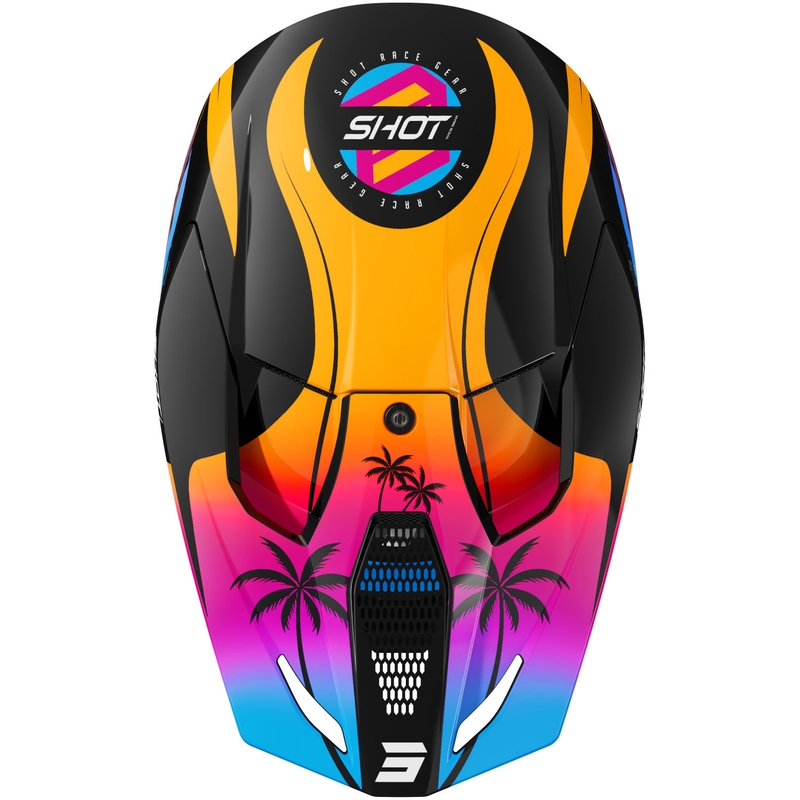 Shot Furious Miami Kids Motocross Helm Glanzend Oranje