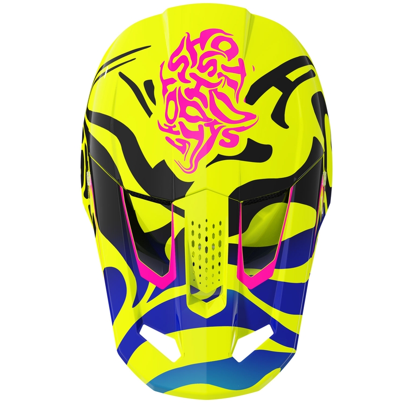 Shot Speed Ghost Kids Motocross Helm Glanzend Fluo Geel