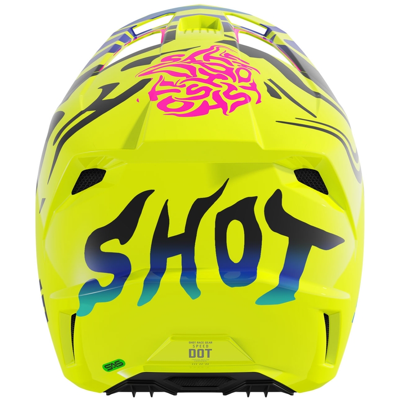 Shot Speed Ghost Kids Motocross Helm Glanzend Fluo Geel