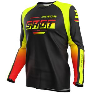 Shot Draw Block Kids Motocross Jersey Fluo Geel