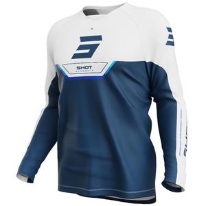 Shot Draw Daytona Kids Motocross Jersey Blauw