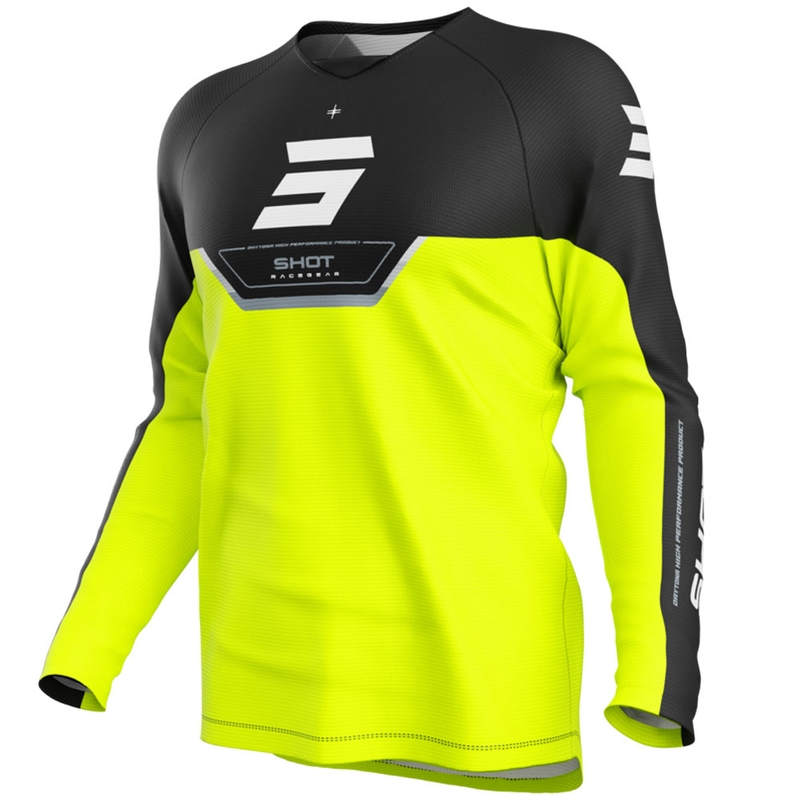 Shot Draw Daytona kindercrossshirt fluo geel