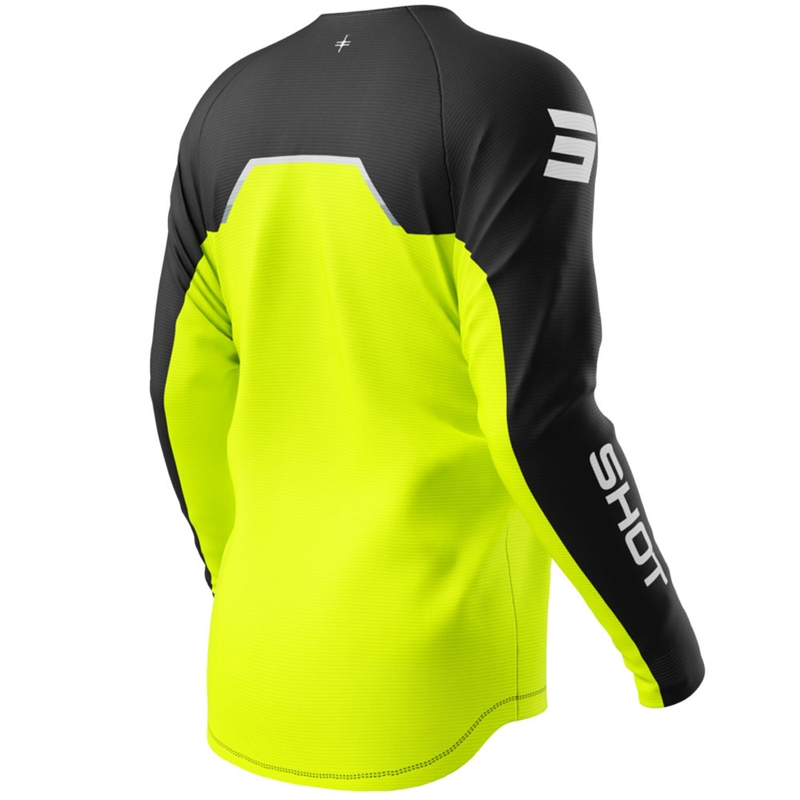 Shot Draw Daytona kindercrossshirt fluo geel