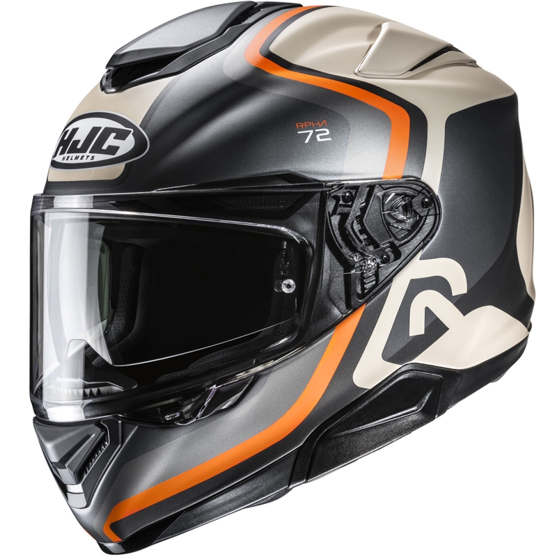 Integraal motorhelm HJC RPHA 72 Ernem MC7SF zwart-beige-oranje