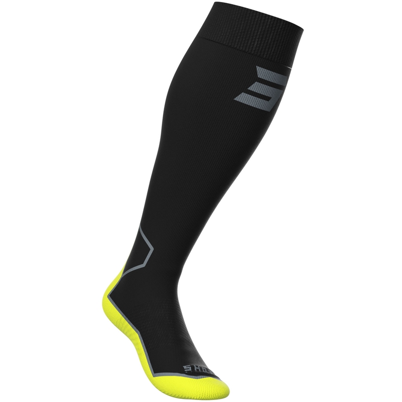 Kindersokken Shot Line fluo geel