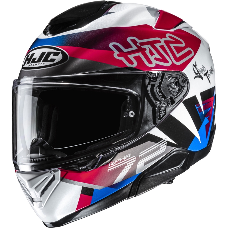 Integraal motorhelm HJC RPHA 72 Goldy MC21 wit-rood-blauw