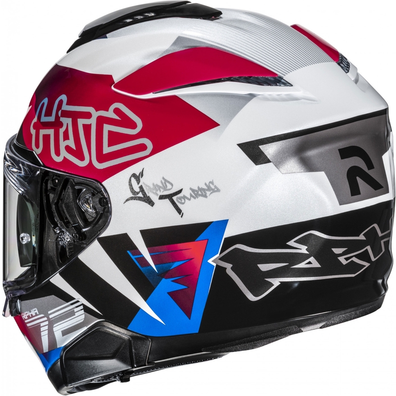 Integraal motorhelm HJC RPHA 72 Goldy MC21 wit-rood-blauw