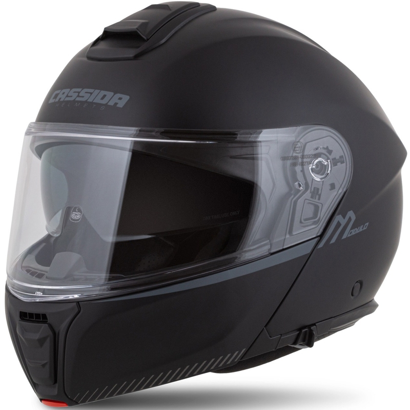Cassida Modulo 2.1 Compass opklapbare motorhelm mat zwart-grijs