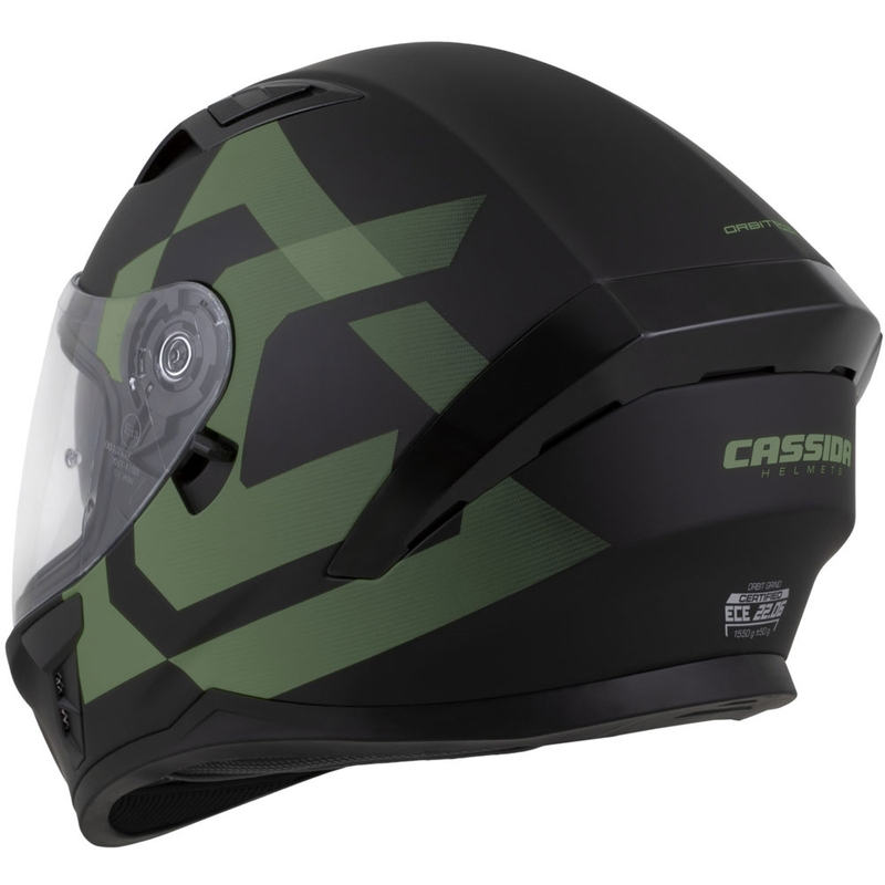 Cassida Orbit Grind integraal motorhelm mat zwart-donkergroen