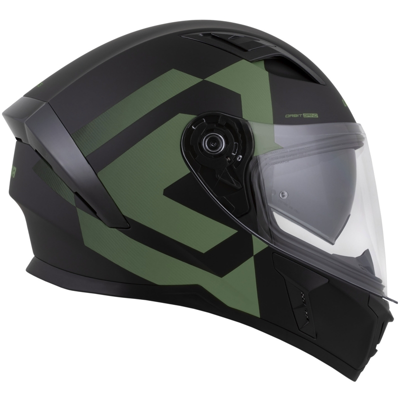 Cassida Orbit Grind integraal motorhelm mat zwart-donkergroen