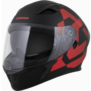 Cassida Orbit Grind integraal motorhelm mat zwart-rood