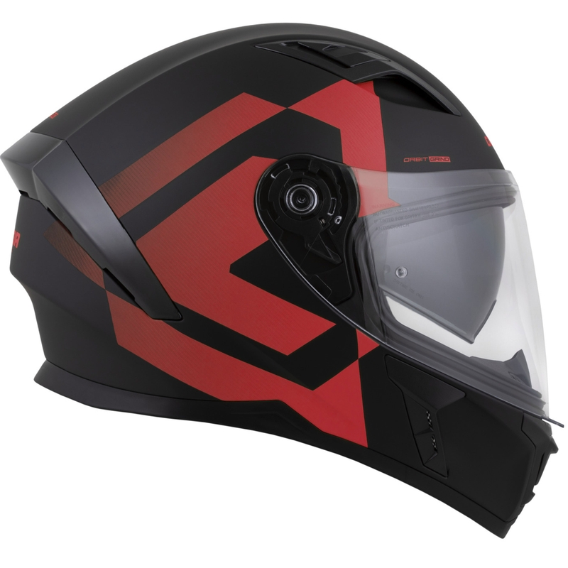 Cassida Orbit Grind integraal motorhelm mat zwart-rood