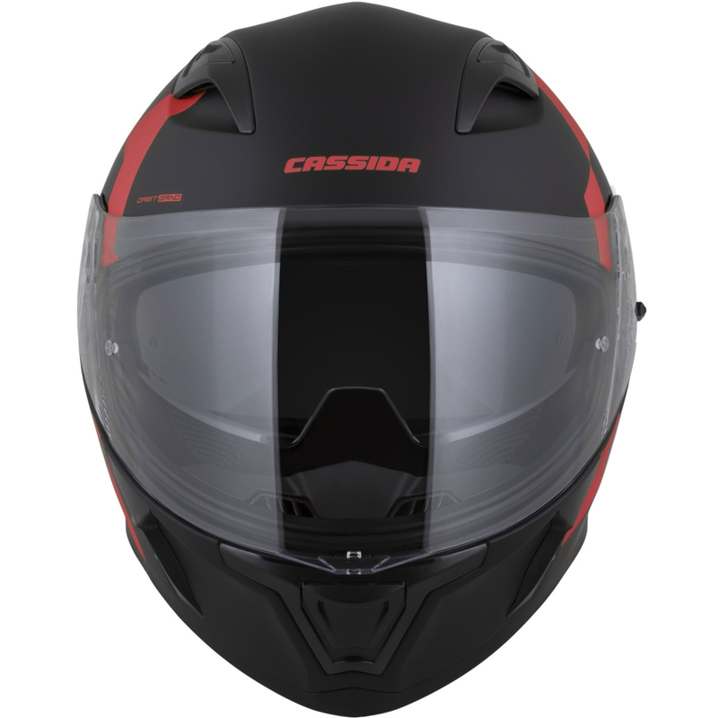 Cassida Orbit Grind integraal motorhelm mat zwart-rood