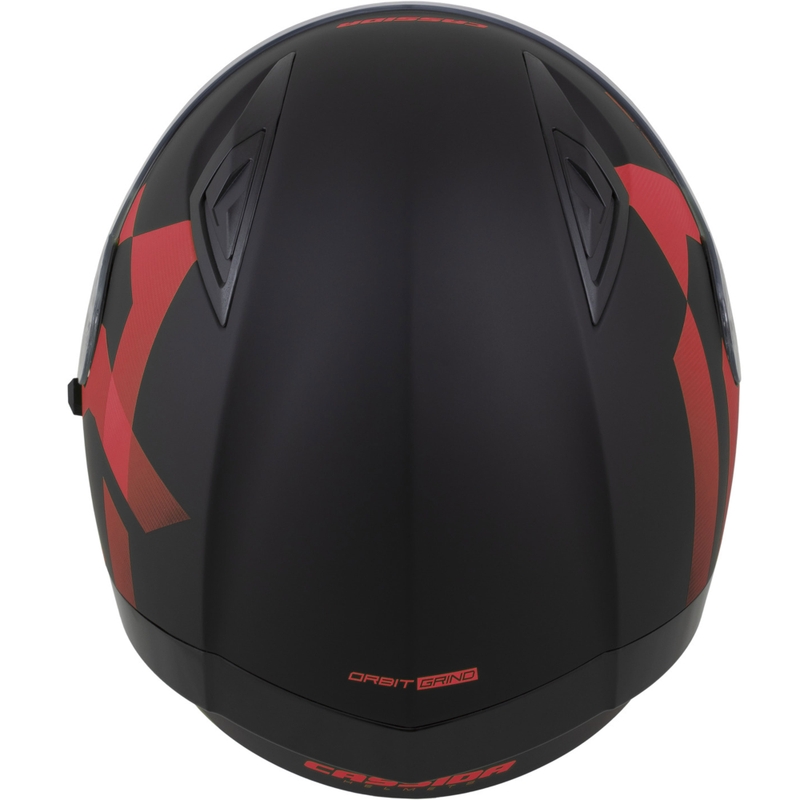 Cassida Orbit Grind integraal motorhelm mat zwart-rood
