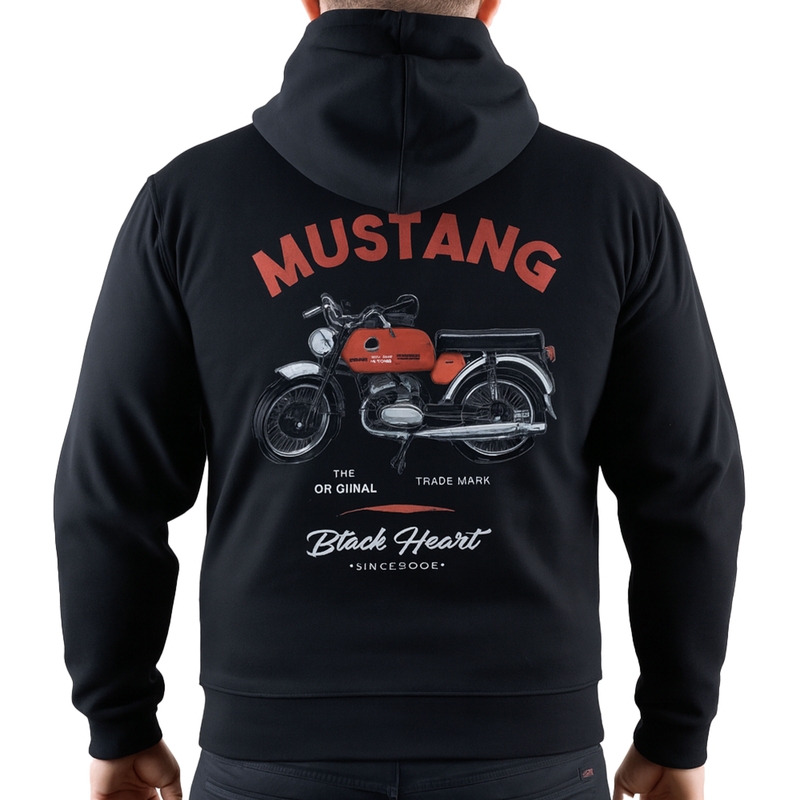 Black Heart Mustang sweatshirt zwart
