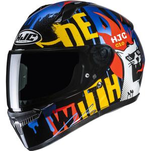 Kinder integraal motorhelm HJC C10 Fop MC23 zwart-blauw-rood