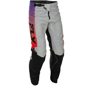 Motocrossbroek FLY Racing - USA Kinetic grijs-rood-paars-zwart