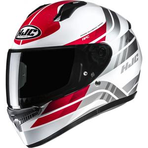 Integraal motorhelm HJC C10 Hiper MC1 wit-grijs-rood