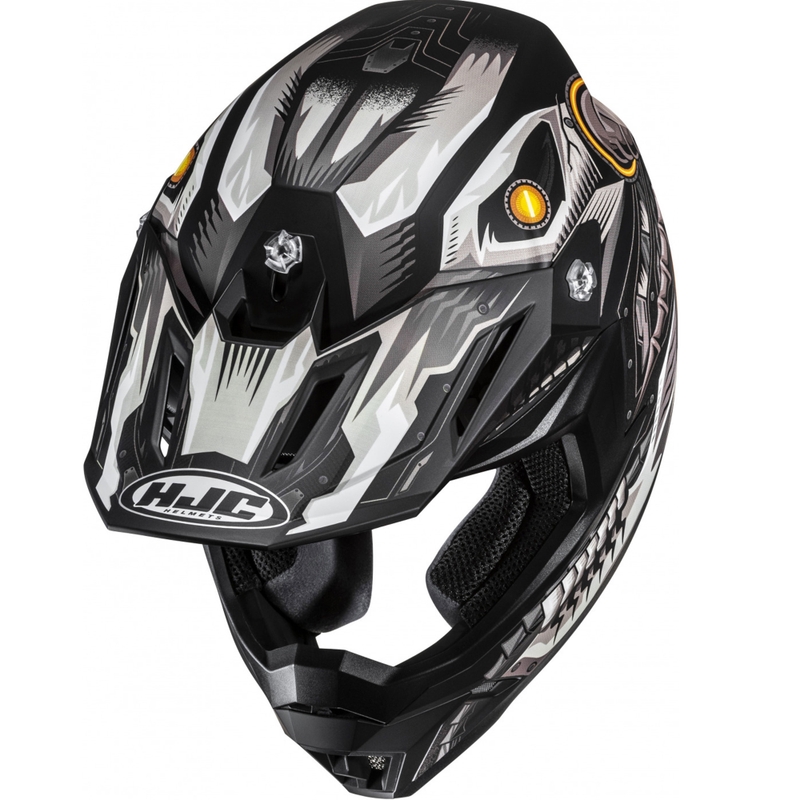 Crosshelm HJC C50 Mecha Beast MC5SF zwart-grijs