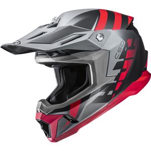 Crosshelm HJC C50 Mirage MC1SF zwart-grijs-rood