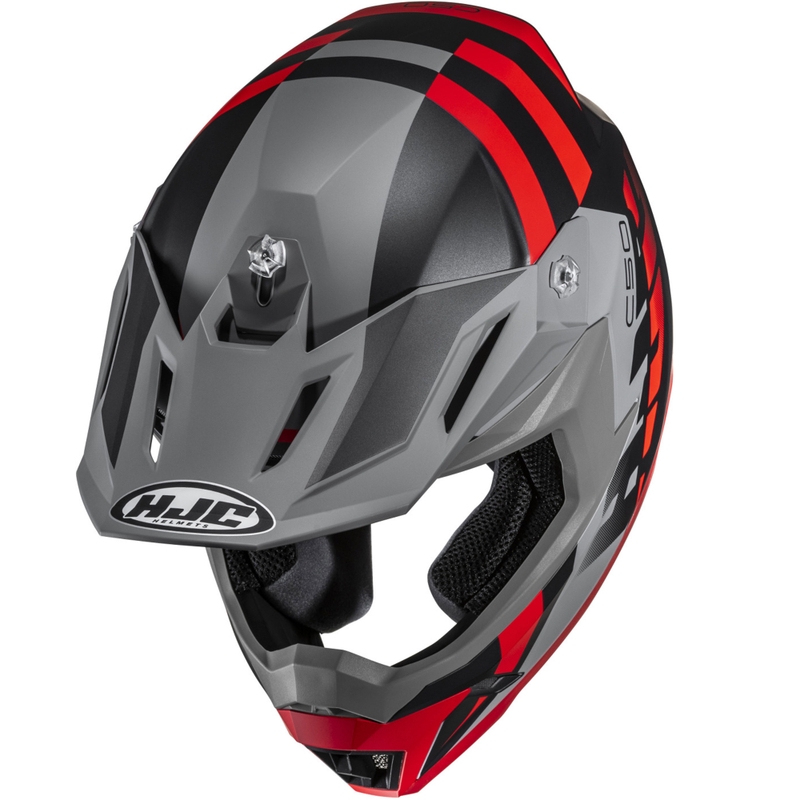 Crosshelm HJC C50 Mirage MC1SF zwart-grijs-rood