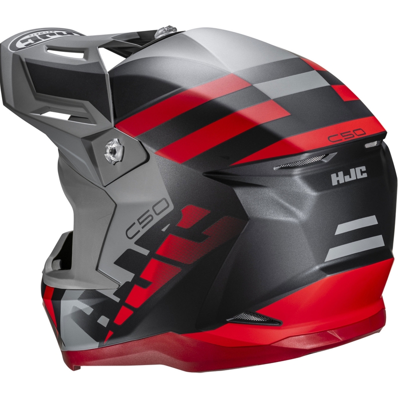 Crosshelm HJC C50 Mirage MC1SF zwart-grijs-rood